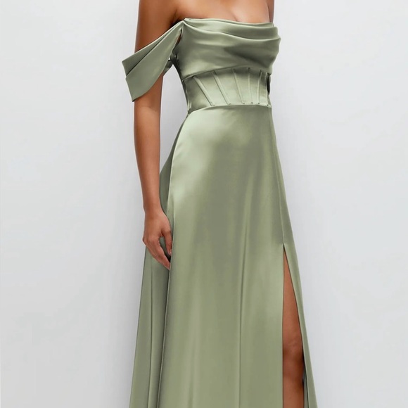 After Six Sage Off-Shoulder Maxi Dress - Picture 3 of 4